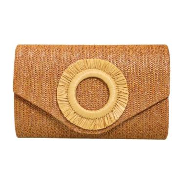 Imagem de XNSYMJD Bolsa de mão Straws Bolsa de praia de ráfia de tecido, bolsa tiracolo de ombro, bolsa de tecido, bolsas de férias, Marrom, 9.45"L x 2.36"W x 5.9"H (24*5*15cm)