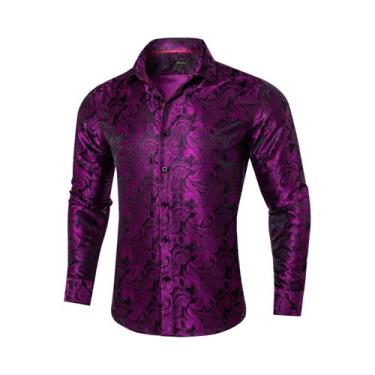 Imagem de Camisa De Casamento Prom De Manga Longa Em Poliéster Luxuosa Com Estam