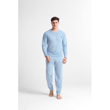 Imagem de Pijama adulto masculino longo camisa e calça comprida - Jucatel 001, A
