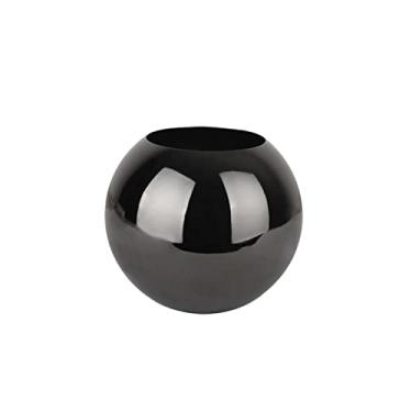 Imagem de U5GAAALPPQ9 Vaso decorativo Vaso de flor de metal inquebrável decoração de sala de estar vaso de flores polido dourado artesanato vaso de aço inoxidável decoração nórdica vaso de flores para casa (cor