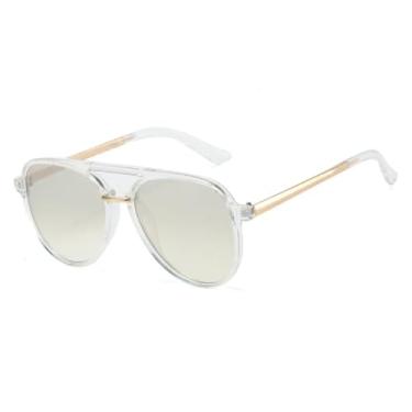 Imagem de HPIRME Óculos de armação dupla para homens, estilo retrô, para uso externo, com tela, para mulheres (Z91)