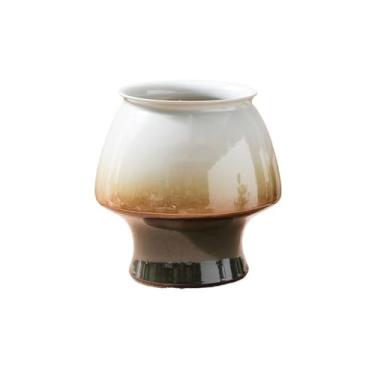 Imagem de KHUTRW3D Vaso para sala de estar com plantas verdes, arranjo de flores, cor gradiente, clássico, lavatório de cerâmica de alta temperatura, ambientes internos e externos