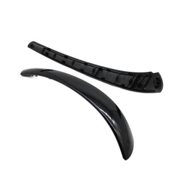 Imagem de Porta interior do carro esquerda direita puxar alça capa guarnição compatível com bmw série 1 e81 e82 e87 e88 2006 2007 2008 2009 2010 2011 2012(Piano Black Set)