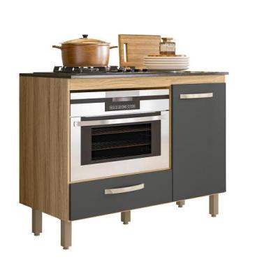 Imagem de Balcão Cozinha para Cooktop 105cm com 1 Porta e 1 Gaveta - Nicioli, Fr