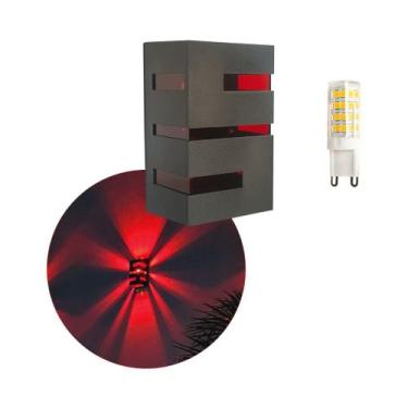 Imagem de 5 Arandela Externa/interna + Lâmpada + Lente Colorida - Metais Massuia