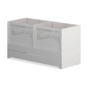 Imagem de Berço Cama Sol e Mar Gêmeos Divicar Branco Acetinado - Multimóveis