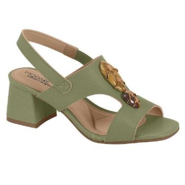 Imagem de Sandalia modare salto grosso ref 7172.127.21736 feminino, 36, Verde