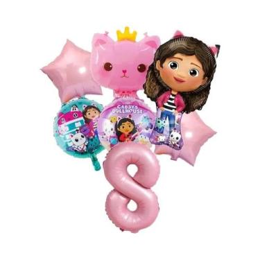Imagem de Conjunto De Balões Gabby Dollhouse Para Meninas, Decoração De Festa De