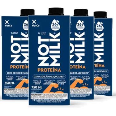 Imagem de Kit 4 Bebida Vegetal 26g Proteína NOTMILK S/ Gluten 750ml - NotCo