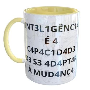 Imagem de Caneca Porcelana Frase Inteligência Stephen Hawking - Pense Canecas, A
