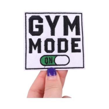 Imagem de Patch Bordado Termocolante GYM MODE Para Roupas, Jaquetas, DIY, Estilo