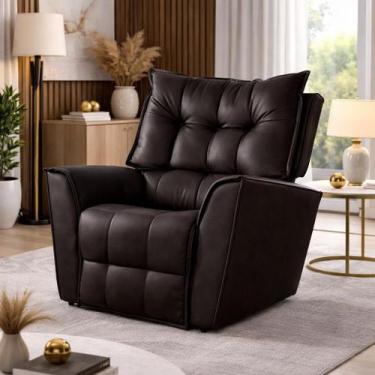 Imagem de Poltrona King Reclinável do Papai material sintético Star Confort - VS