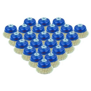 Imagem de Escova de copo de arame SALI de 3 polegadas com crimpagem grossa para 