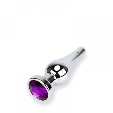 Imagem de Plug Anal 10 cm Formato Cônico com Pedra Colorida na Base - Sexshop - 