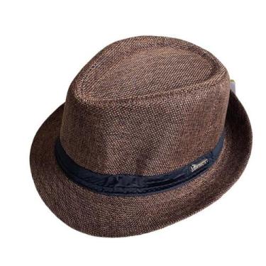 Imagem de Chapéu Panamá Fedora Verão Praia Masculino Feminino Unissex Aba Curta 