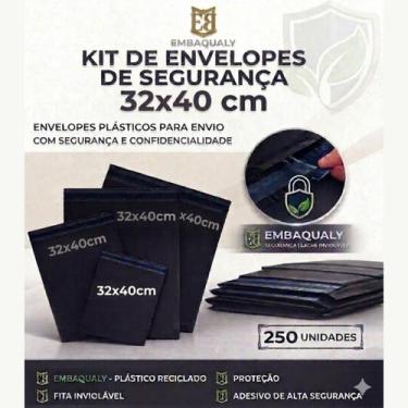 Imagem de Saco Envelope Plástico Kit com 250 UNI Tamanho:32x40cm - Embaqualy, 32