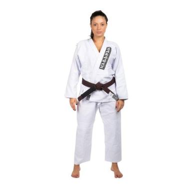 Imagem de Kimono Haganah Jiu-Jtsu F300 Reforçado Branco Uni, Branco, A3