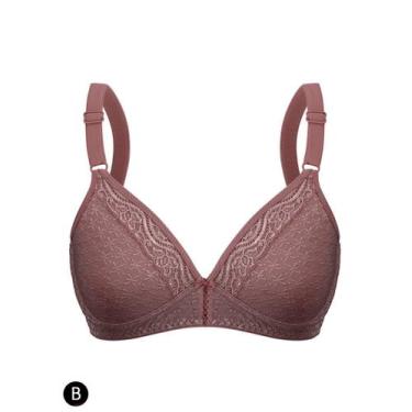 Imagem de Sutiã Sem Bojo Com Renda Duloren Lingerie - Ref. 121249, Argile, XL