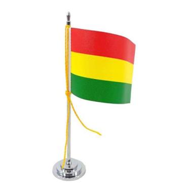 Imagem de Mini Bandeira de Mesa BOLÍVIA 15 cm Poliéster - SP Bandeiras 