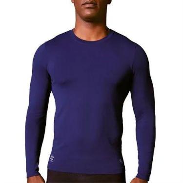 Imagem de Camiseta Térmica Masculina Lupo Proteção UV Manga longa, Marinho, Medi