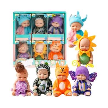 Imagem de Kit De Boneca Reborn Mini Fofa 6-12 Peças, Brinquedo De Bebê Princesa 