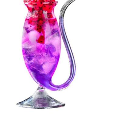 Imagem de Copo De Vidro Para Drink Canudo Vampiro Para Bebidas 200Ml