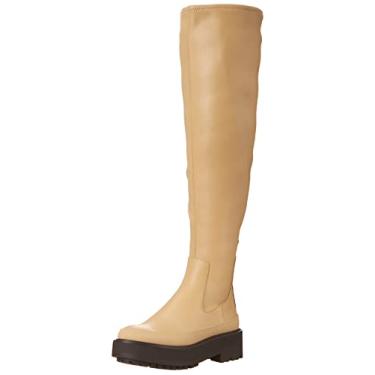 Imagem de Franco Sarto Janna Bota feminina acima do joelho, Bege panturrilha larga, 6
