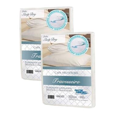 Imagem de Capa Travesseiro impermeável Sleep Dry 70x50 2 Peças Protetora Suor Liquidos Quarto Utilidades Casa