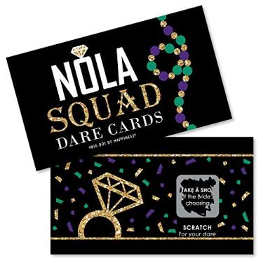 Imagem de Big Dot of Happiness Nola Bride Squad - New Orleans Bachelorette Party Game Scratch Off Dare Cards - 22 unidades