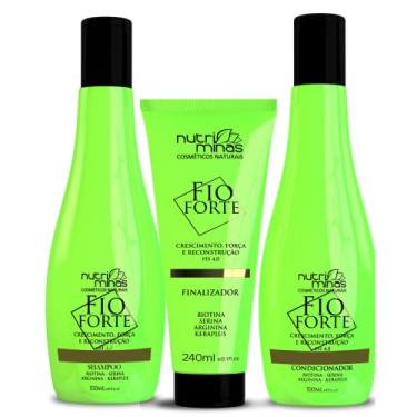 Imagem de Shampoo Condicionador e Finalizador Fio Forte Nutriminas