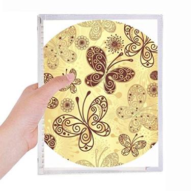 Imagem de Caderno de papel de parede de borboleta amarela para diário de folhas soltas recarregáveis
