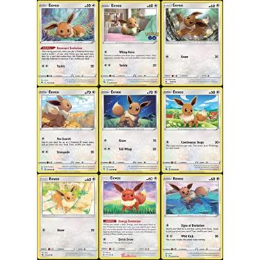 Imagem de Pokemon Eevee 9 Card Lot - Sun Moon 101/149 - Ancient Origins 63/98 - Ultra Prism 104/156 and More