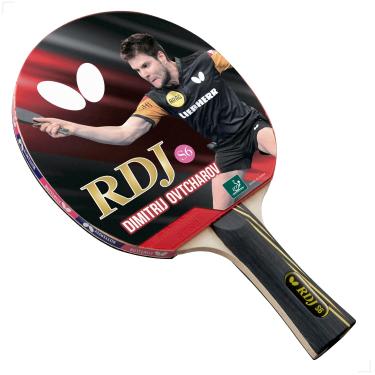 Imagem de Butterfly Raquete de tênis de mesa RDJ S6 Shakehand | Série RDJ | Oferece um equilíbrio ideal de velocidade, rotação e controle | Recomendado para jogadores de nível iniciante, vermelho/preto