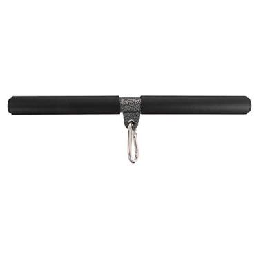 Imagem de BESPORTBLE, 1 conjunto DIY com barra reta giratória para puxar bíceps barra de peso acessórios para máquina de peso para academia em casa, preto