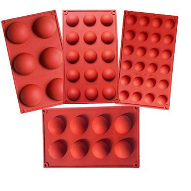 Imagem de Molde de silicone semicírculo, molde shxmlf Half Sphere chocolate, doces e gomas conjunto de utensílios de cozinha para decoração de bolos, mousse, cúpula, gelatina, sorvete, bomba, cupcake, tamanho