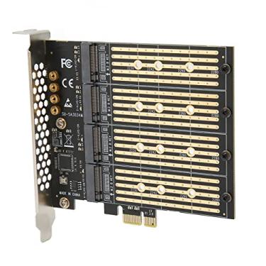 Imagem de Adaptador SATA NGFF para PCIe, SSD Compatível Com AHCI de 10 Gbps para Placa PCIe, SSD de 4 Posições de Disco de Trabalho Simultâneo para Adaptador PCIe, para SSD 2230 2242 2260