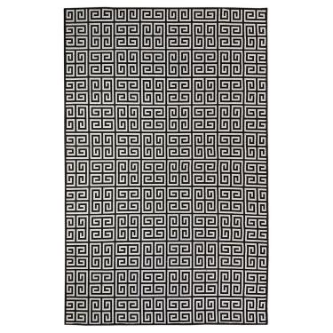 Imagem de Tapete Sala Magia Geometrico Grego 200X250 Cm Preto Prata