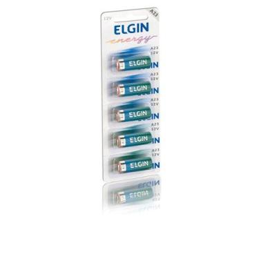 Imagem de 5 Pilhas Baterias Elgin 12V A23 Controle Portão Alarme
