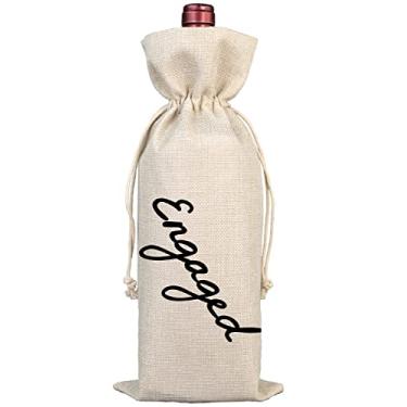 Imagem de Saco de vinho noivado com cordão, sacola de vinho, bolsa de vinho