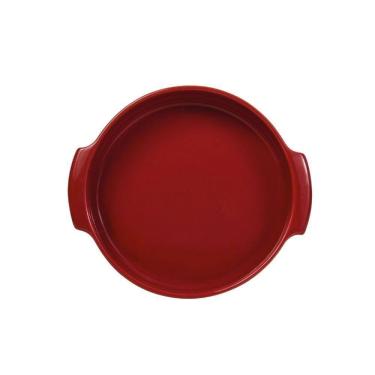 Imagem de Travessa Redonda Em Porcelana Assar E Servir 21x4,5cm Germer Vermelho