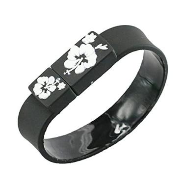 Imagem de Pen Drive USB em forma de pulseira de 8 GB, pen drive de memória, pen drives USB Flash Disk Thumb Drive U Disk USB 2.0 Pen Drive PenDrive (preto)