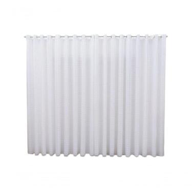 Imagem de Cortina 5,00x2,60 Sala Quarto Cozinha Voil Forro Blackout Cor:xadrez Branco