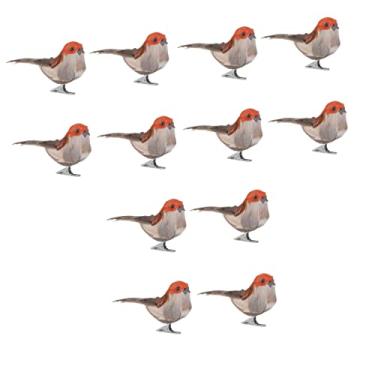 Imagem de Zerodeko 12 Peças Pássaro De Simulação Adereços De Casamento Decoração De Pássaros Verdes Decoração Cardinal Pássaro Falso Com Clipe Mini Pássaros Ferro Acessórios Filial