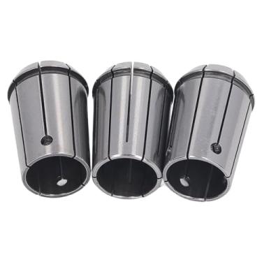 Imagem de Mandril de Pinça, 3 Peças Mandril de Pinça 1/2 1/4 1/8 Material de Aço de Mola Pinça de Torno Oz25 Com Chave para Fresadoras CNC, Pinças