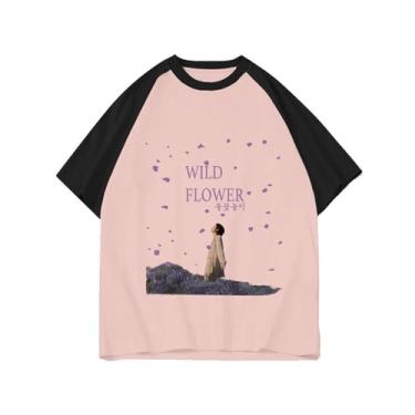 Imagem de Camiseta K-pop Rm Solo índigo, camisetas soltas unissex com suporte impresso camisetas de algodão Merch, rosa, G