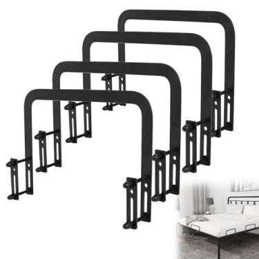 Imagem de Rioychan A rolha deslizante para colchão evita que a cama deslize, suporte de colchão antiderrapante, retentor bart, evita deslizamento para estrutura de cama de metal - 4 peças