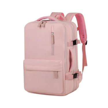 Imagem de Mochila Casual Viagem Mochila Executiva Grande Expansível para Notebook Compacta, Unissex, Reforçada, Escola, Mala de Mão, Trabalho, Escritório, Academia, Moderna Viral Com USB, PREMIUM (Rosa)