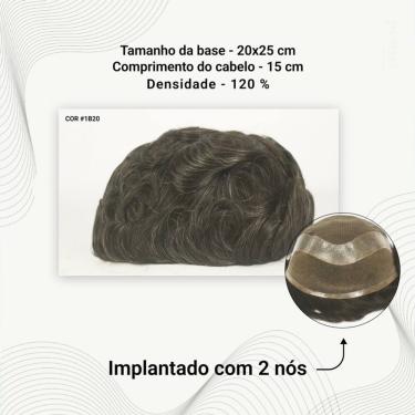 Imagem de Protese Capilar Hibrida Masculina Hollywood (20X25)
