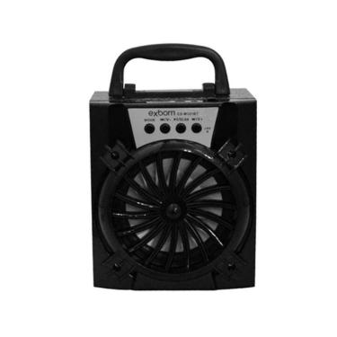 Imagem de Caixa Caixinha Som Portátil Bluetooth Mp3 USB Radio Fm Auxiliar 8W Preto-Unissex