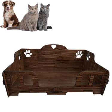 Imagem de Caminha Pet Cama Sofá Para Cachorro Gato Em Mdf (Tabaco)